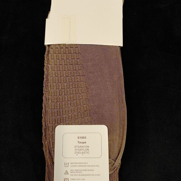 MEN'S ST. PATRICK TAUPE SILKY DRESS SOCKS FASHION COLORS. - Picture 2 of 2
